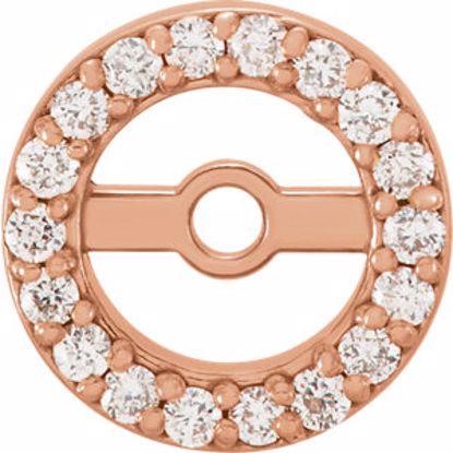 85848:60005:P 14kt Rose .08 CTW Diamond Earring Jacket