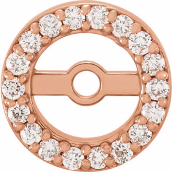 85848:60005:P 14kt Rose .08 CTW Diamond Earring Jacket