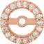 85848:60005:P 14kt Rose .08 CTW Diamond Earring Jacket