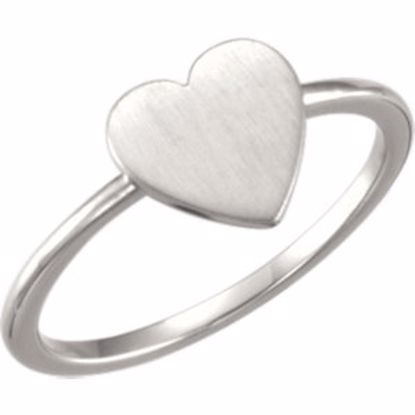 51408:1001:P 14kt Yellow Heart Engravable Ring 
