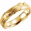 51362:115:P 18kt Yellow 6mm Sculptural Design Band Size 5.5
