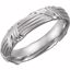 51362:260:P Platinum 6mm Sculptural Design Band Size 9.5
