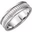 51334:115:P Platinum 7mm Design Band Size 6.5