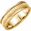 51334:129:P 14kt Yellow 7mm Design Band Size 9