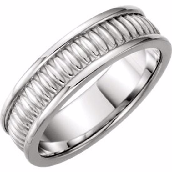 51334:147:P Platinum 7mm Design Band Size 11.5