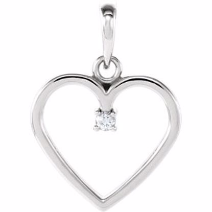85895:110:P Platinum .025 CTW Diamond Heart Pendant