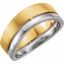 51335:121:P 14kt White & Yellow 6.4mm Band Size 8.5