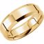 5977:1230:P 14kt Yellow 7mm Comfort-Fit Beveled Edge Band Size 9.5