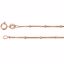 CH228:1005:P 14kt Rose 1mm Solid Beaded Curb 18" Chain
