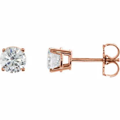 1874:60066:P 14kt Rose 1 CTW Diamond Earrings