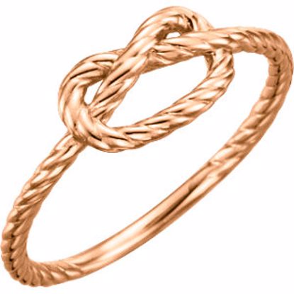 51428:102:P 14kt White Rope Knot Ring