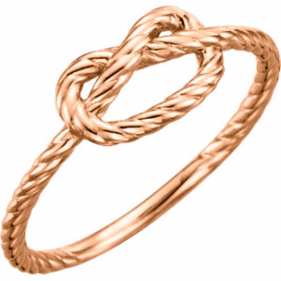 51428:102:P 14kt White Rope Knot Ring
