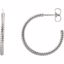 86111:6115:P 14kt White 21mm Rope Design Hoop Earrings