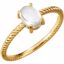 71695:608:P 14kt Yellow Moonstone Cabochon Ring
