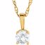 28393:70035:P 14kt Yellow Imitation Diamond "April" Birthstone 14" Necklace   