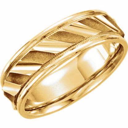 50181:109:P 10kt Yellow 6.75mm Grooved Design Band Size 9