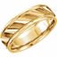 50181:109:P 10kt Yellow 6.75mm Grooved Design Band Size 9