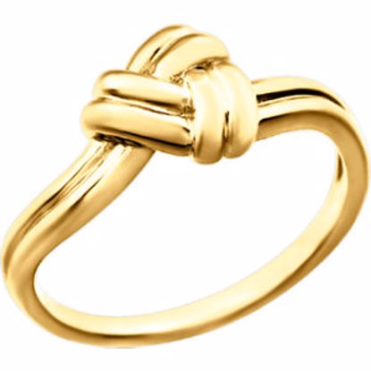 86175:1000:P 14kt White Triangular Knot Ring 