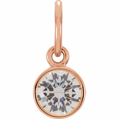 86179:111:P 14kt Rose Imitation Diamond Birthstone Charm