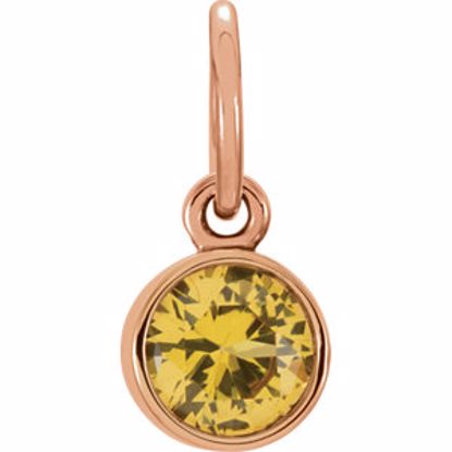 86179:132:P 14kt Rose Imitation Citrine Birthstone Charm
