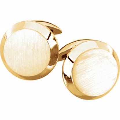 84271:1006:P 14kt Yellow Men's Cuff Links
