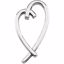 82985:101:P 10kt White Heart Pendant Slide