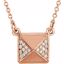 86198:6002:P 14kt Rose .05 CTW Diamond 16.5" Necklace