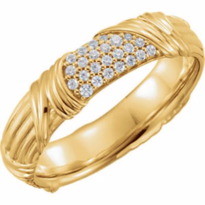 122300:132:P 14kt Yellow 1/4 CTW Diamond Sculptural Band