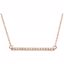 651738:6002:P 14kt Rose 1/6 CTW Diamond 18" Bar Necklace