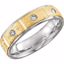 651733:1105:P Sterling Silver & 10 kt Yellow 6mm .05 CTW Diamond Band Size 10.5
