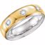 651737:109:P Sterling Silver & 10kt Yellow 7mm 1/10 CTW Diamond Band Size 9
