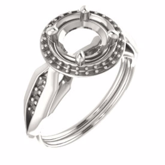 71742:236:P 10kt Rose  7.4mm Round Ring Mounting