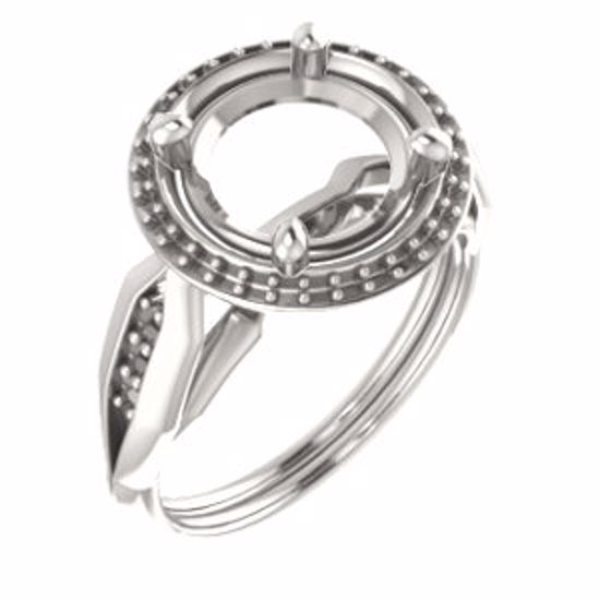 71742:311:P 10kt Rose  9.4mm Round Ring Mounting