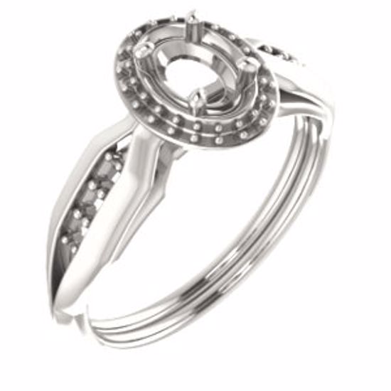 71742:341:P 10kt Rose  6x4mm Oval Ring Mounting
