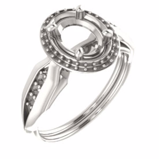 71742:371:P 10kt Rose  8x6mm Oval Ring Mounting