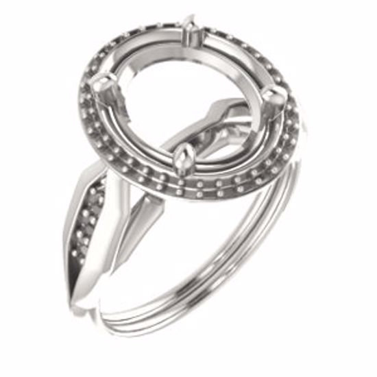 71742:416:P 10kt Rose  11x9mm Oval Ring Mounting