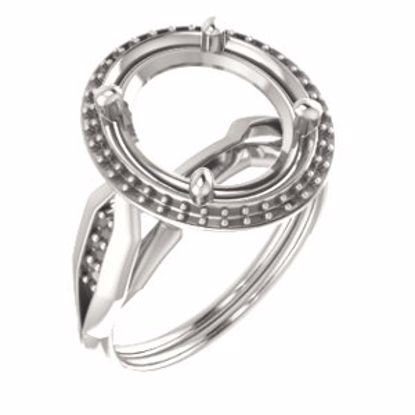 71742:431:P 10kt Rose  12x10mm Oval Ring Mounting