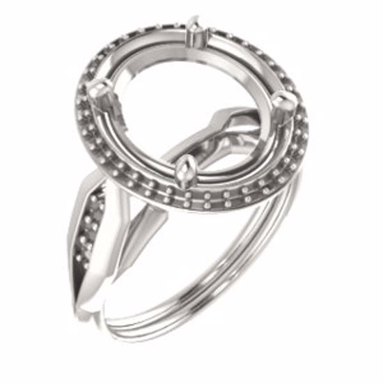 71742:431:P 10kt Rose  12x10mm Oval Ring Mounting