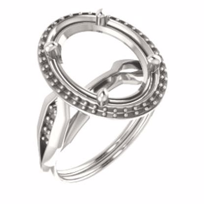 71742:446:P 10kt Rose  14x10mm Oval Ring Mounting