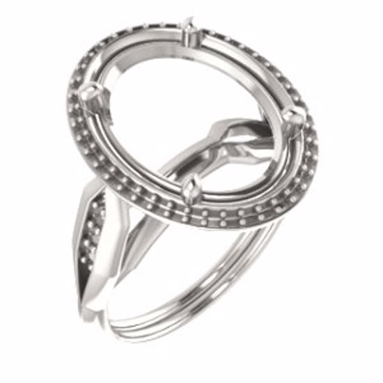 71742:461:P 10kt Rose  15x11mm Oval Ring Mounting