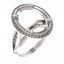 71742:465:P 14kt White  15x11mm Oval Ring Mounting