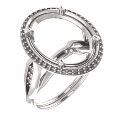 71742:476:P 10kt Rose  16x12mm Oval Ring Mounting