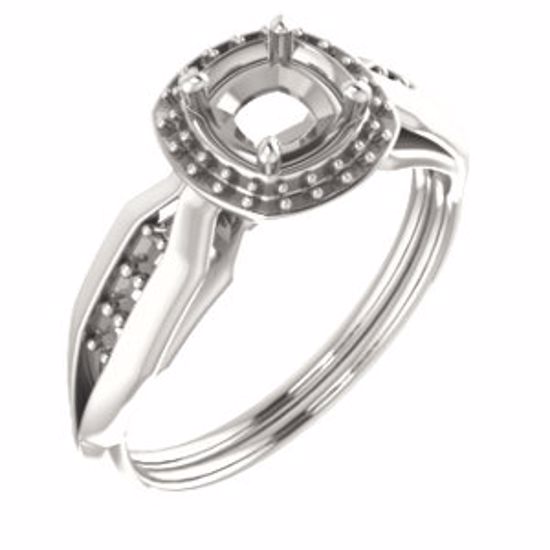 71742:491:P 10kt Rose  5mm Cushion Ring Mounting