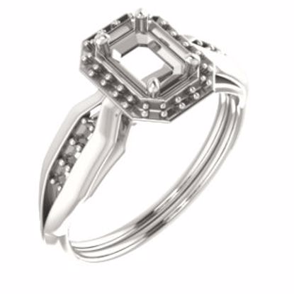71742:671:P 10kt Rose  6x4mm Emerald Ring Mounting