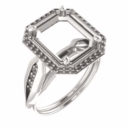 71742:746:P 10kt Rose  11x9mm Emerald Ring Mounting