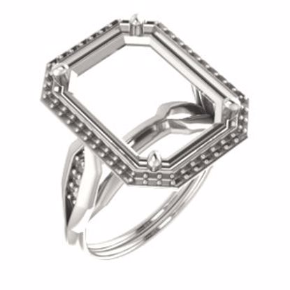 71742:791:P 10kt Rose  15x11mm Emerald Ring Mounting