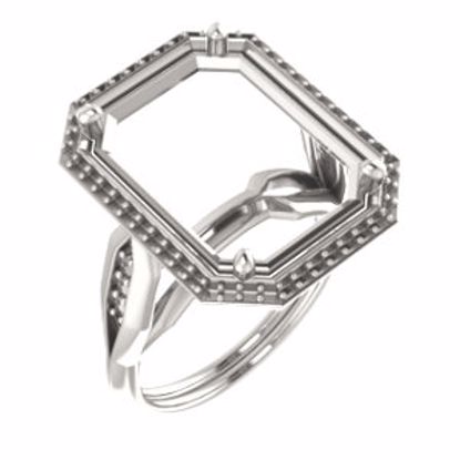 71742:806:P 10kt Rose  16x12mm Emerald Ring Mounting