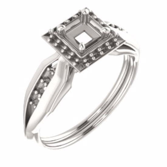 71742:821:P 10kt Rose  4mm Square Ring Mounting