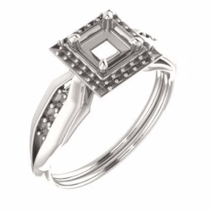 71742:836:P 10kt Rose  4.5mm Square Ring Mounting