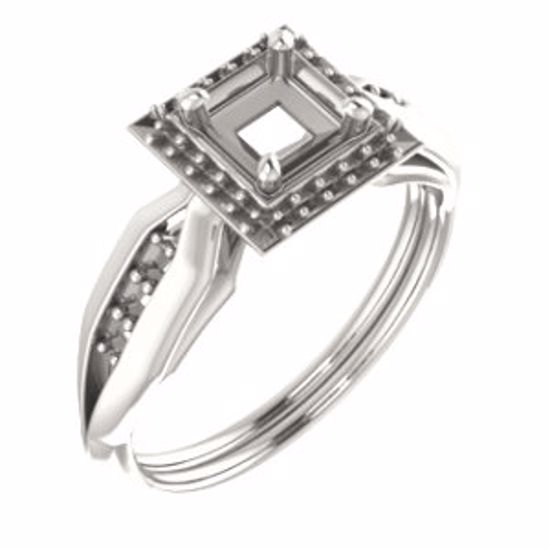 71742:836:P 10kt Rose  4.5mm Square Ring Mounting
